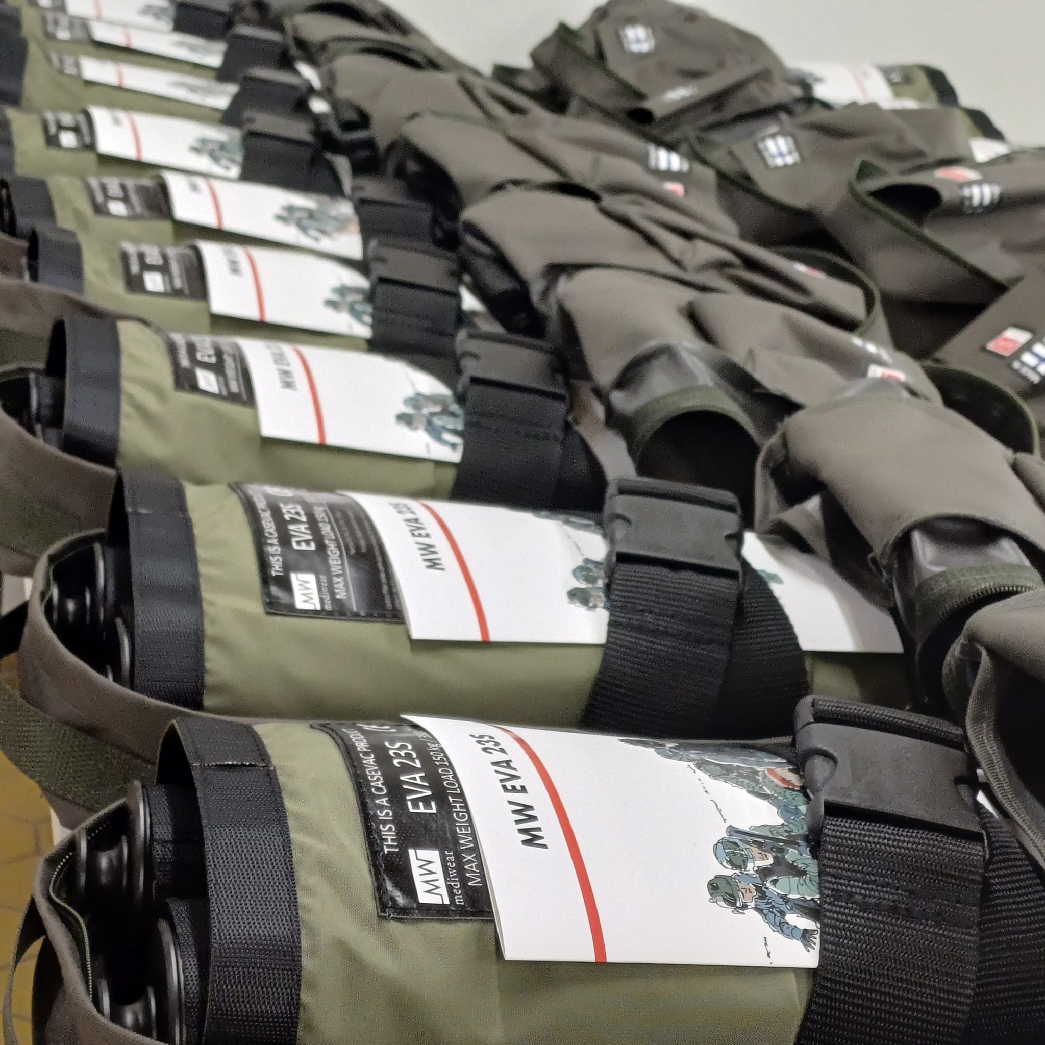 MediWear MW EVA 235 CASEVAC evacuation products in quality control